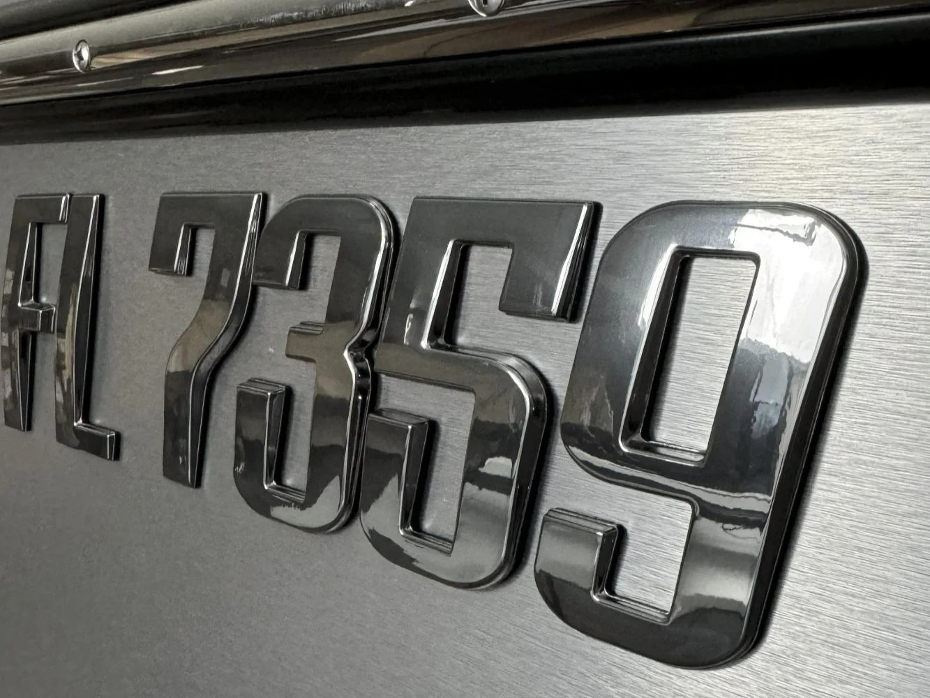 Boat & Jet Ski Registration Numbers Raised 3D Chrome Marine Waterproof Emblem