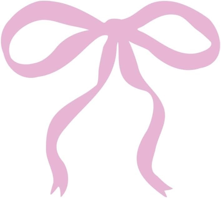 Coquette Pink Bow Tie Decal Sticker for Tumbler Laptop Car Window 7" x 6.2"
