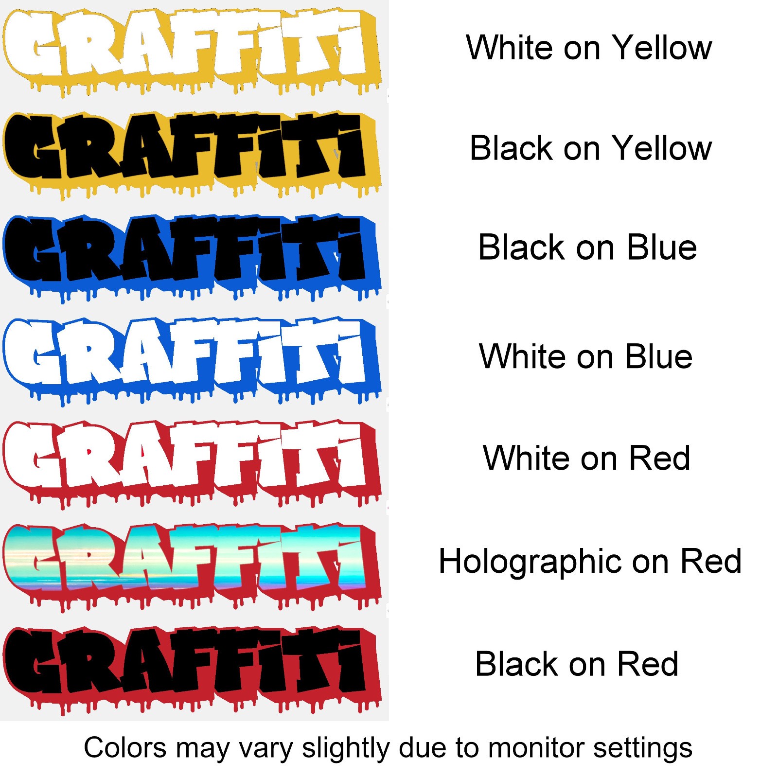 Custom Graffiti Vinyl Decal Hip Hop 3D Drip Font Name Sticker Tumbler Car Window