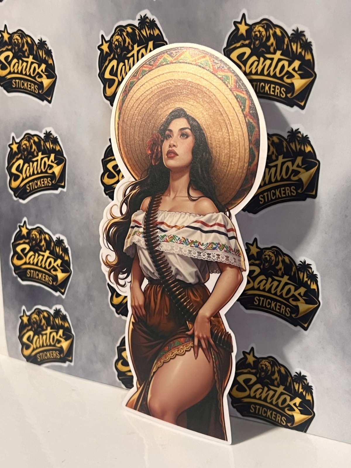Mexican Charra Sticker , Mexican Babe Sticker Mexico Sticker 5×2.5