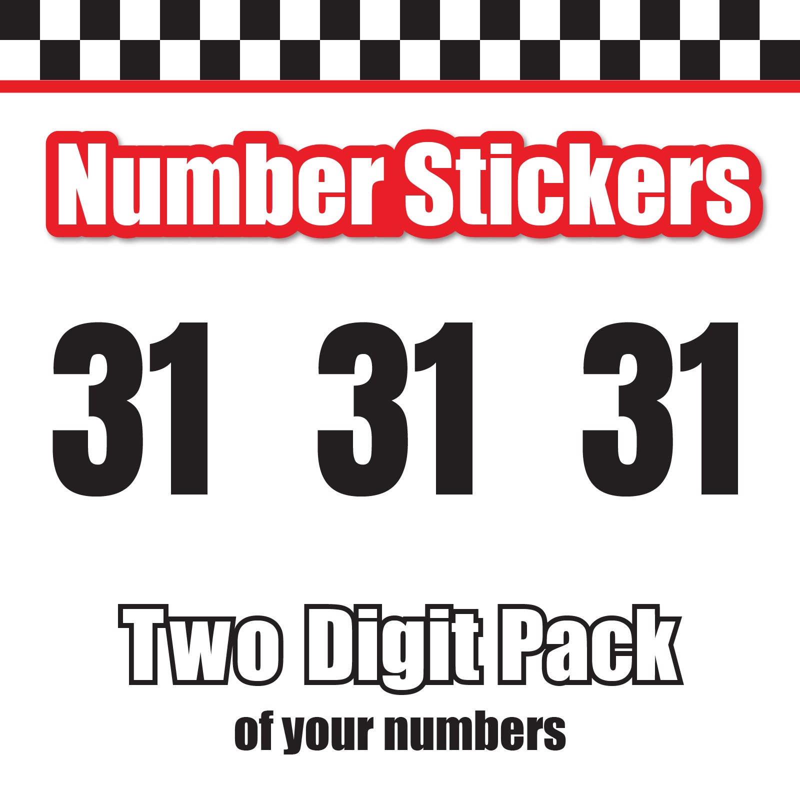 3x 3 Digit Custom Single Number Stickers Decal Locker Door Mailbox Anton