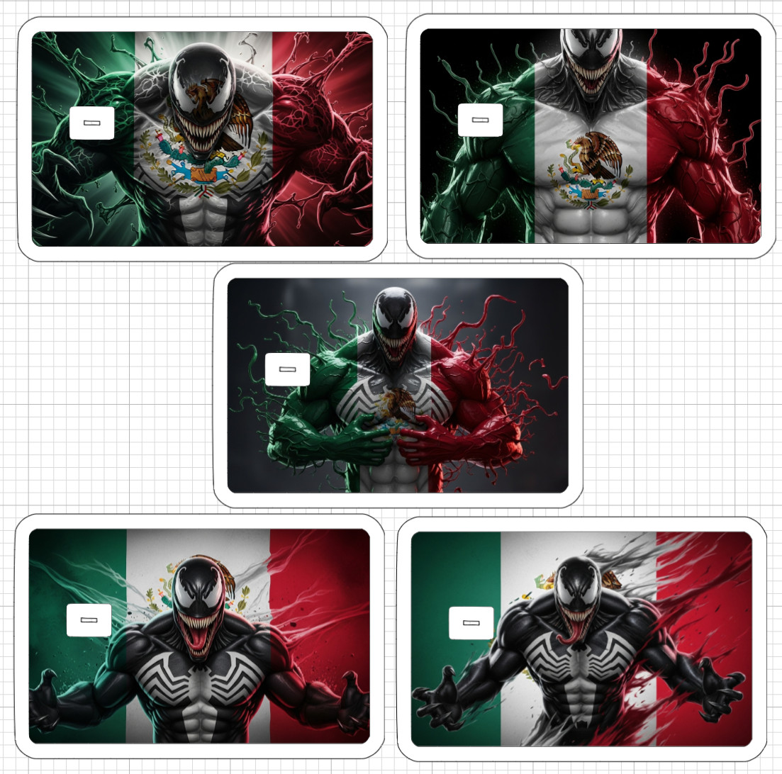 Venom Mexico Flag ATM Debit Credit Card Skin Sticker Latino Mexican Comic Marvel