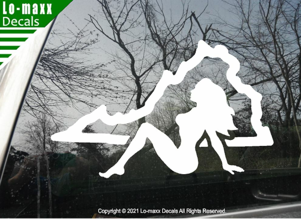Virginia Mudflap Girl Original Art Superior Quality Die Cut Vinyl Decal