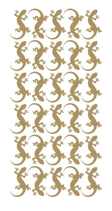Lizard Stickers Sticker 1-1/4" DC35-091 Matte Gold