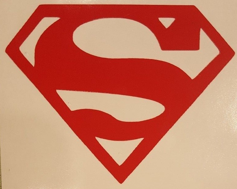 Superman Classic "S" Chest Logo vinyl sticker decal choose color/size