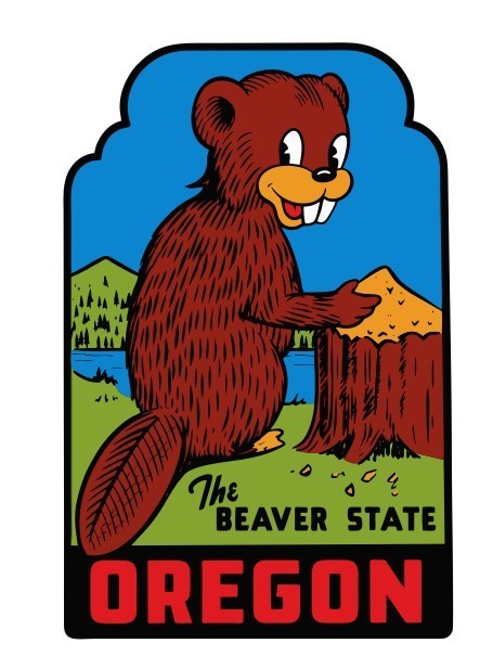 Oregon Vintage Style Sticker Decal R8621