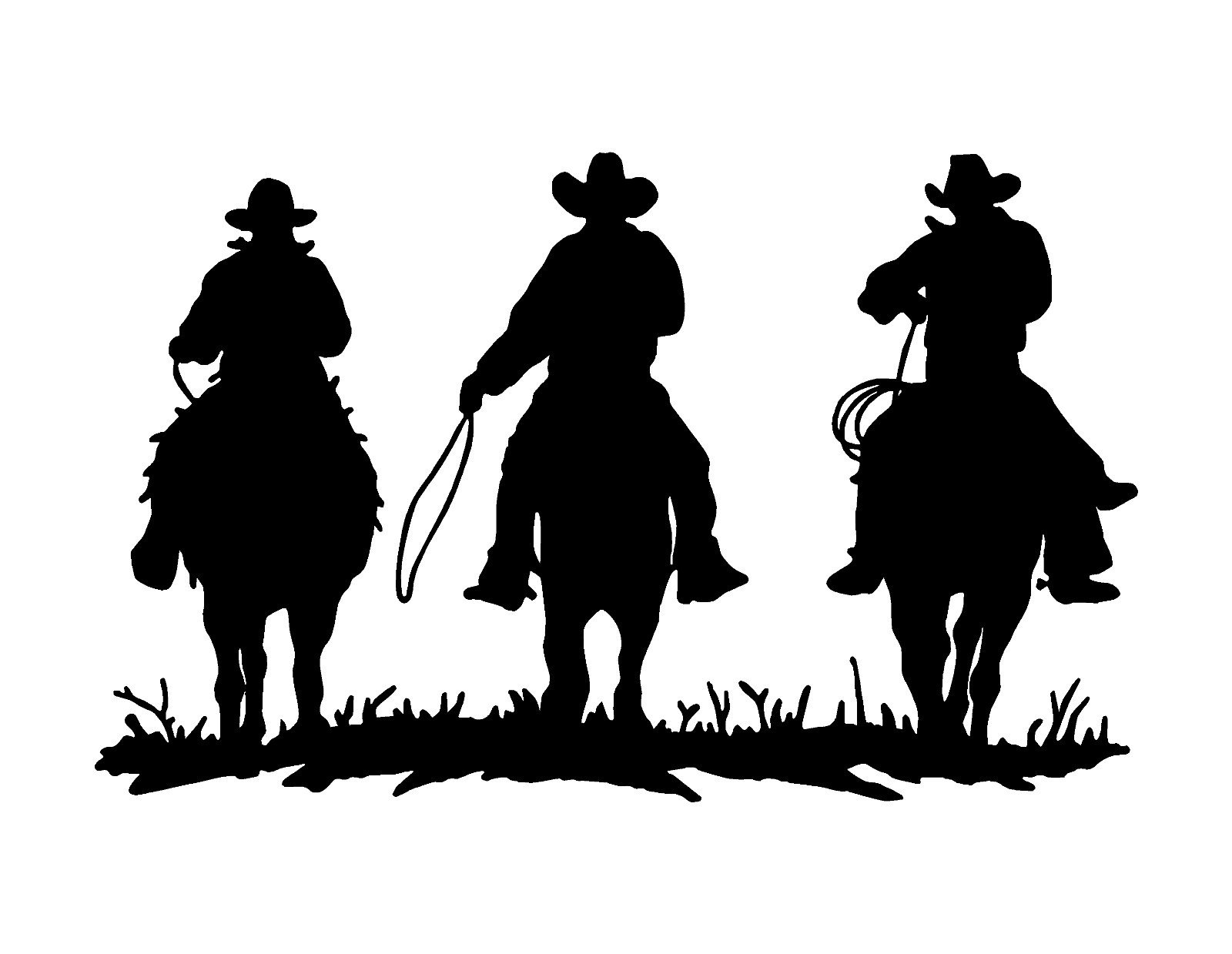 Cowboy Decal Horseback Riding Horses car truck trailer window vinyl sticker