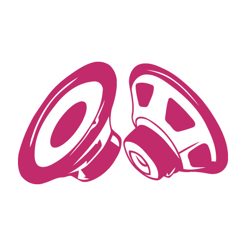 Double Speaker Die Cut Vinyl Decal Made in USA