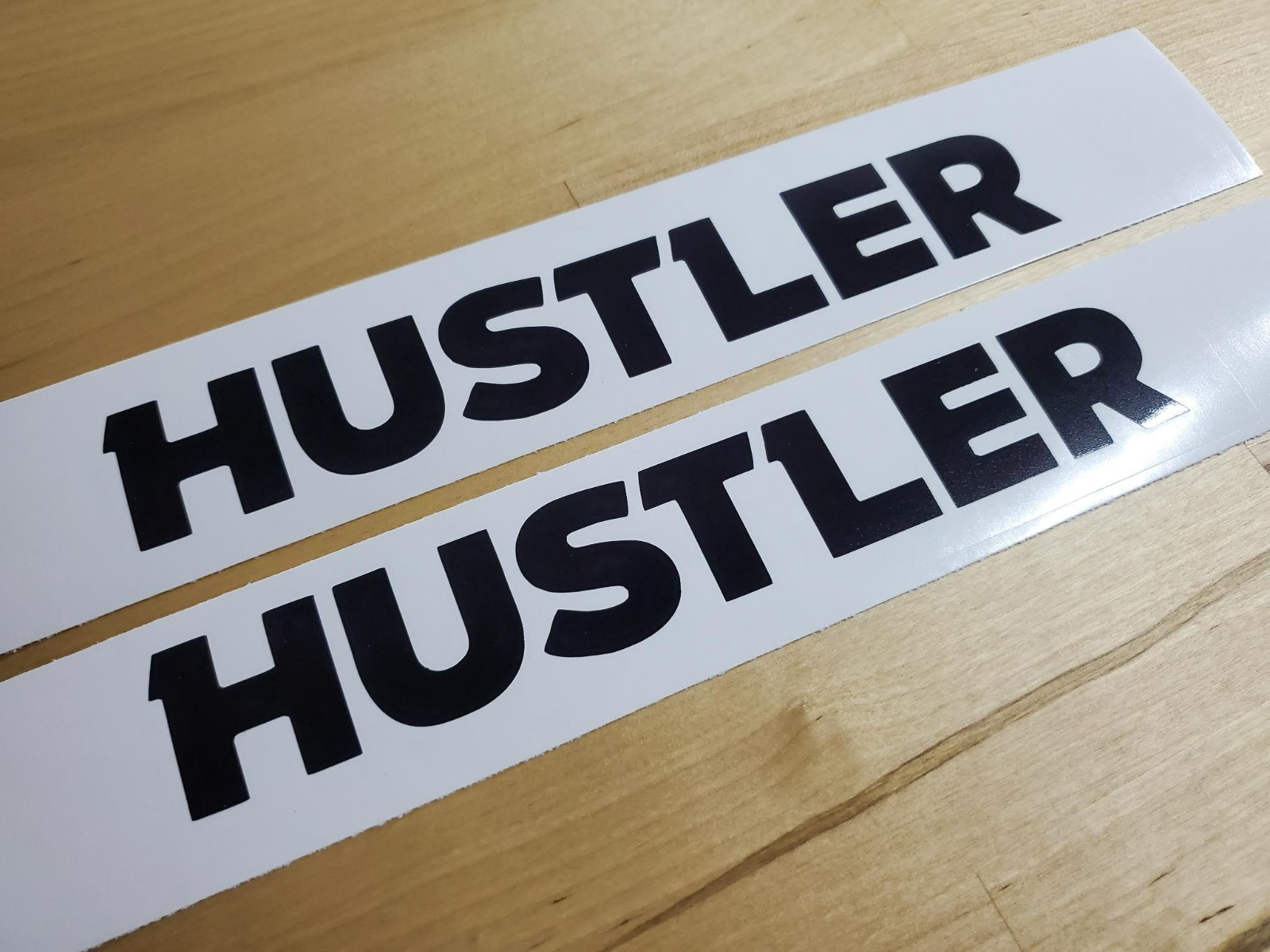 hustler utility trailer Decals Stickers Gloss black 8" (2) Fast USA