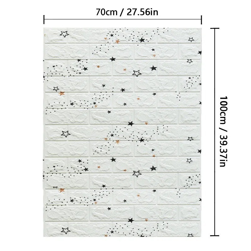 Brick Wall Sticker Self-Adhesive Wallpaper 3D Tile Foam Panel Waterproof Sticker