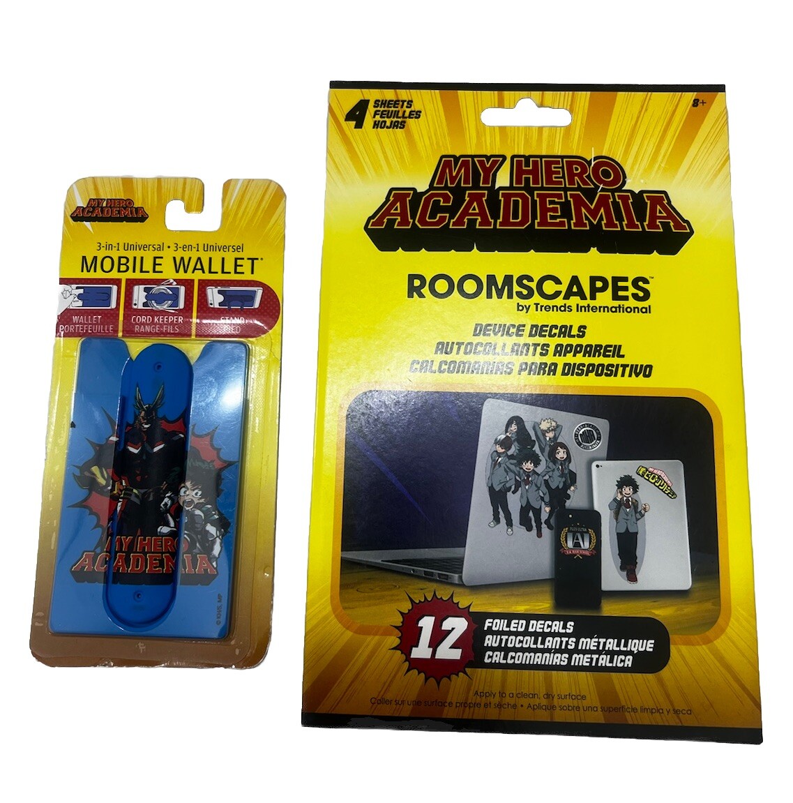 MY HERO ACADEMIA Roomscapes Device Decals & Mobil Wallet by Trends #DC024 LOT