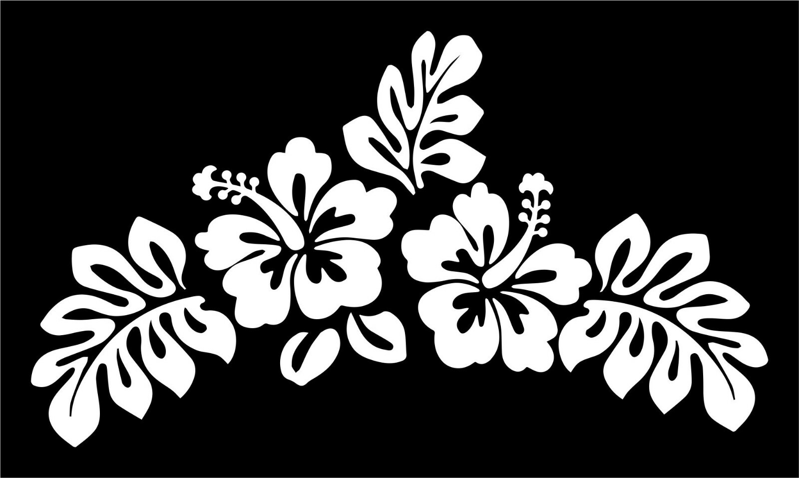 Hibiscus Vinyl Decal/Sticker Car SUV Bumper Window Tablet Laptop Flat Surface