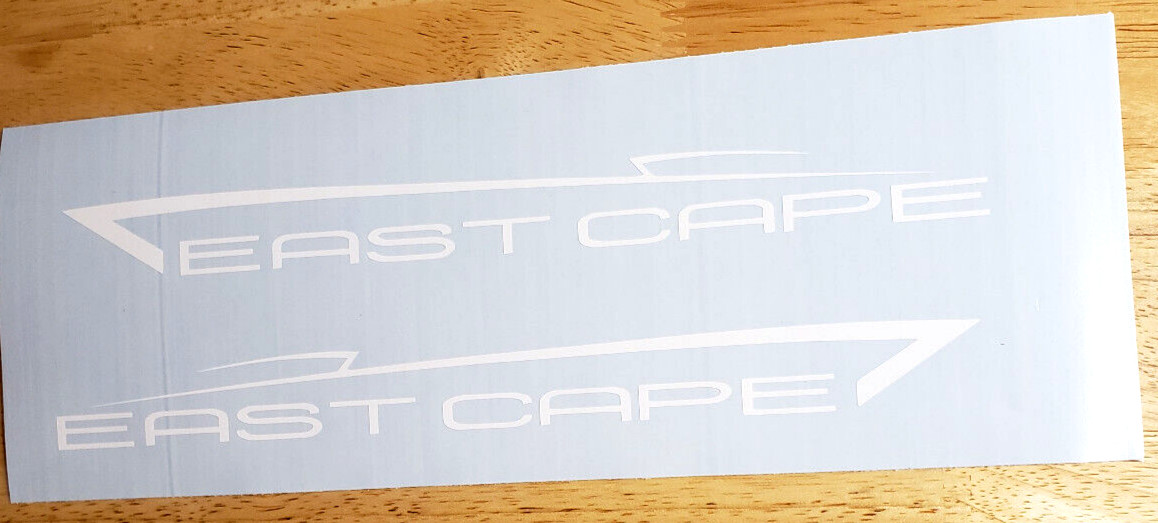 East Cape Vantage Boat Decals Stickers Gloss White 22.5" Die-Cut FAST USA