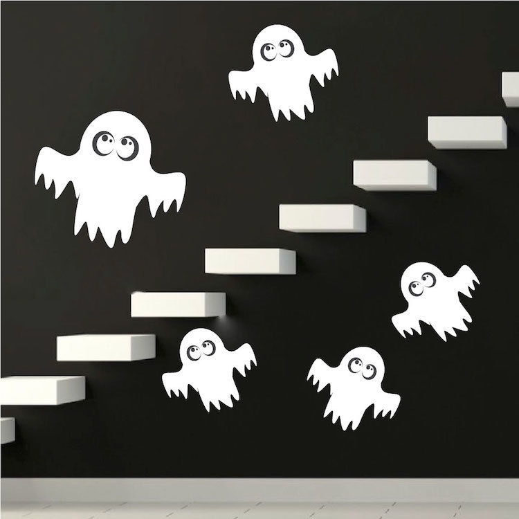 Ghost Wall Decals Wallpaper Spooky Halloween Seasonal Decorations Vinyl, h18