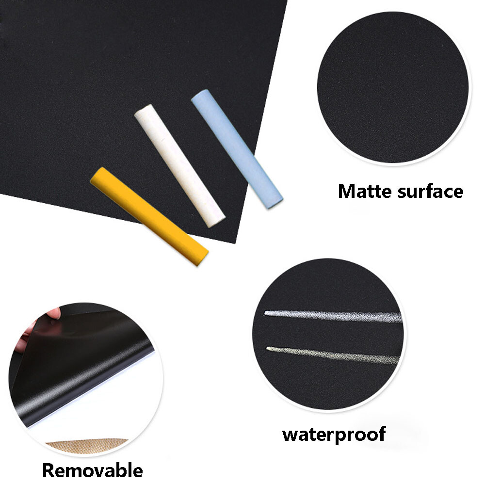 6.6FT Chalkboard Wall Sticker Decal Board Big Writing White and Black Dry Erase