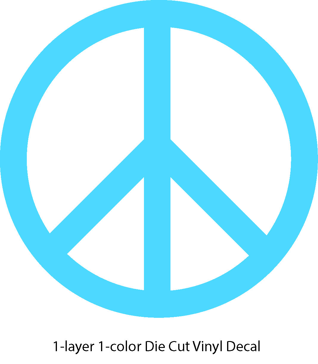2" – 24" Peace Sign Die Cut Vinyl Decal Sticker – Made in USA Same Day Shipping