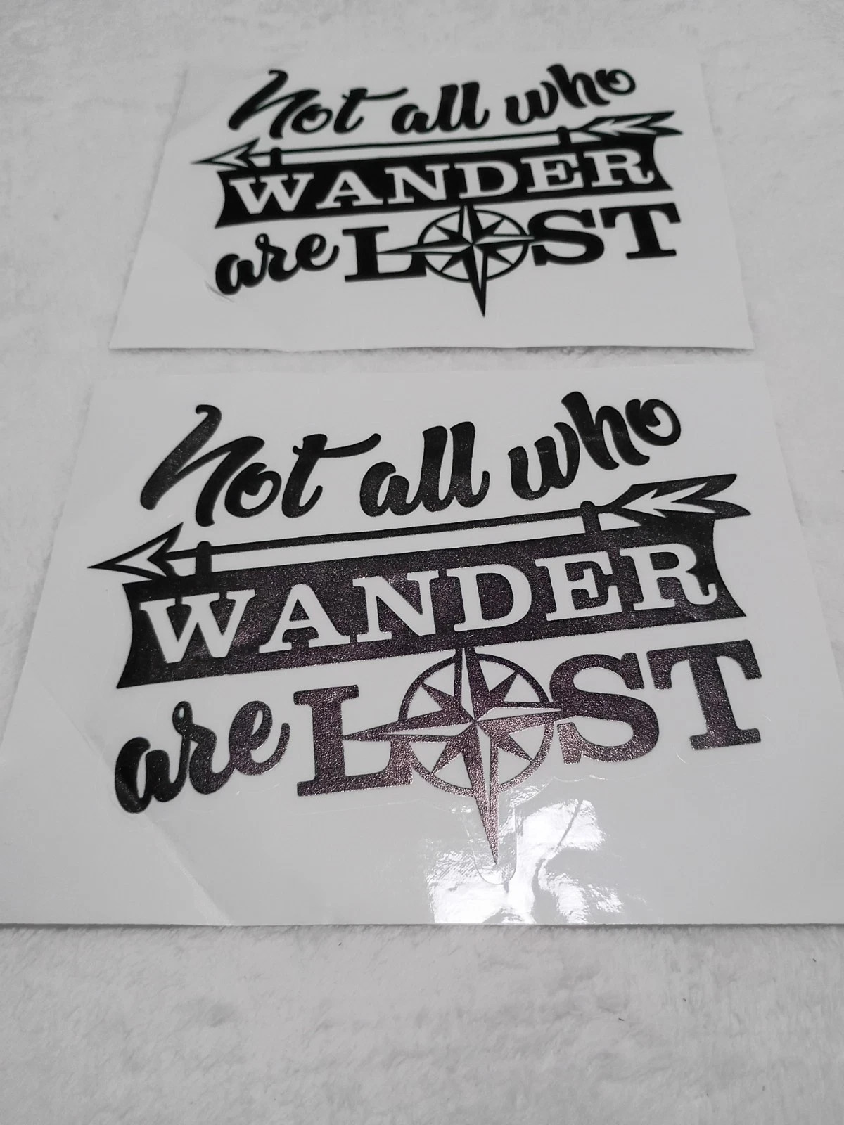 2 pack Not All Those Who Wander are Lost Stickers Decals, 5.5×7 Inches