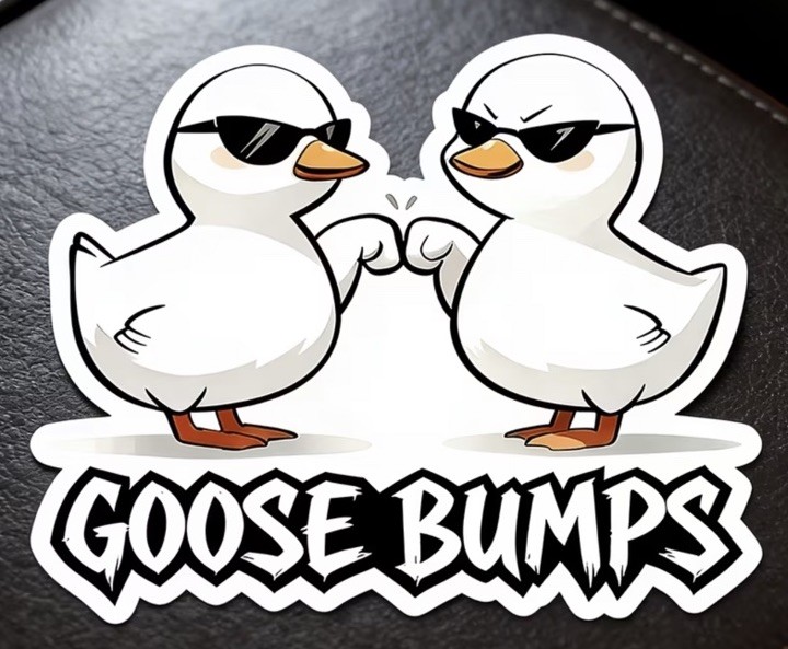 Goose Bumps Sticker Decal Funny Humor Cute