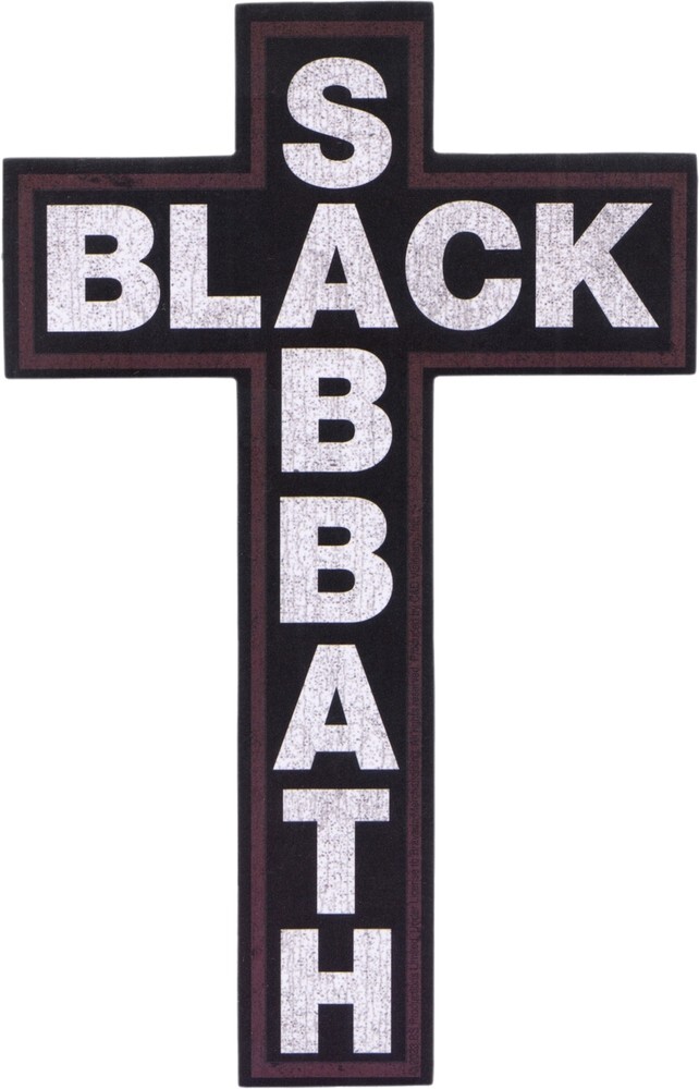 Sticker – Black Sabbath Cross Shaped Logo 3.88" x 6" Die Cut #10353