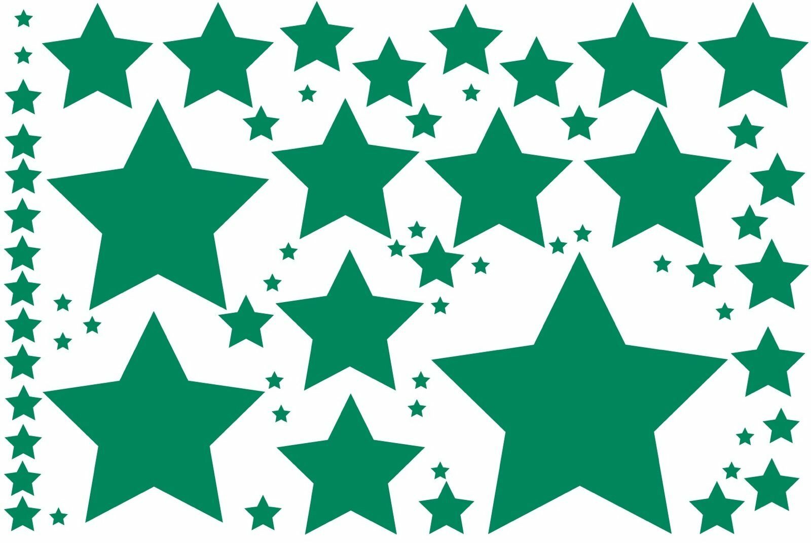 Rapid Vinyl 69 Random Various Sized Star Vinyl Decal Stickers Removable