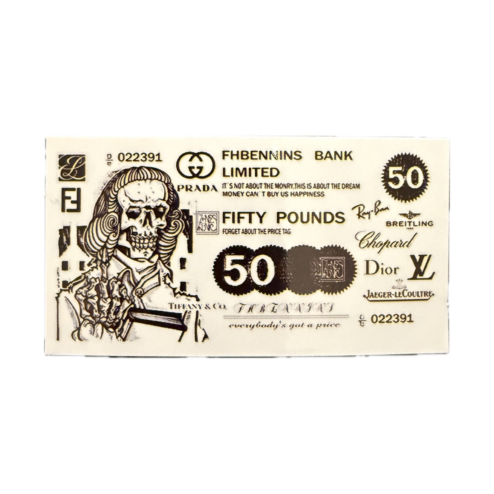 Luxury Fashion Parody Sticker Lot Chanel Fendi Versace Levi’s Pop Art Decals