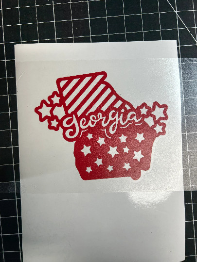 CUSTOM State American Flag Vinyl Decal