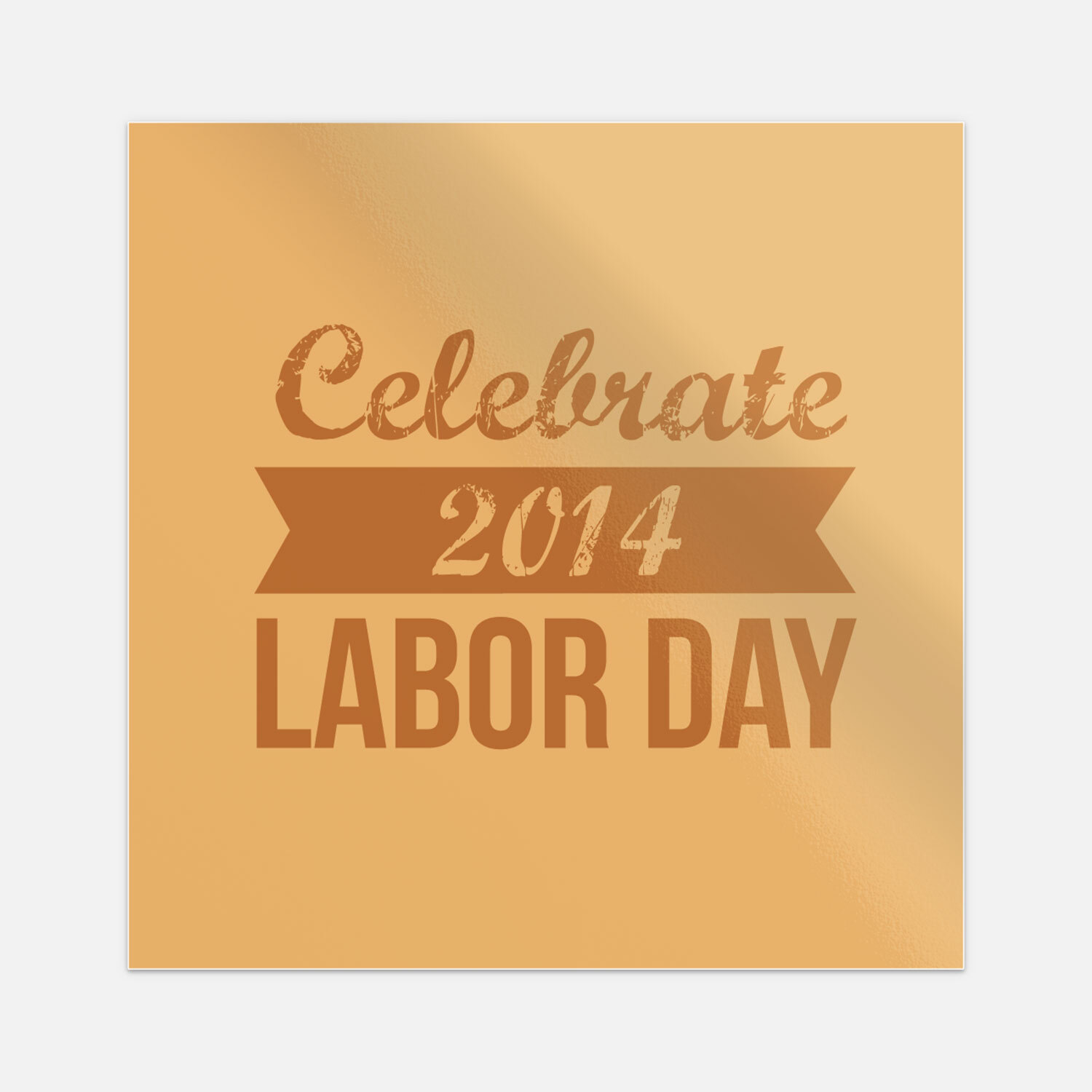 Celebrate 2014 Labor Day Car Bumper Sticker Decal