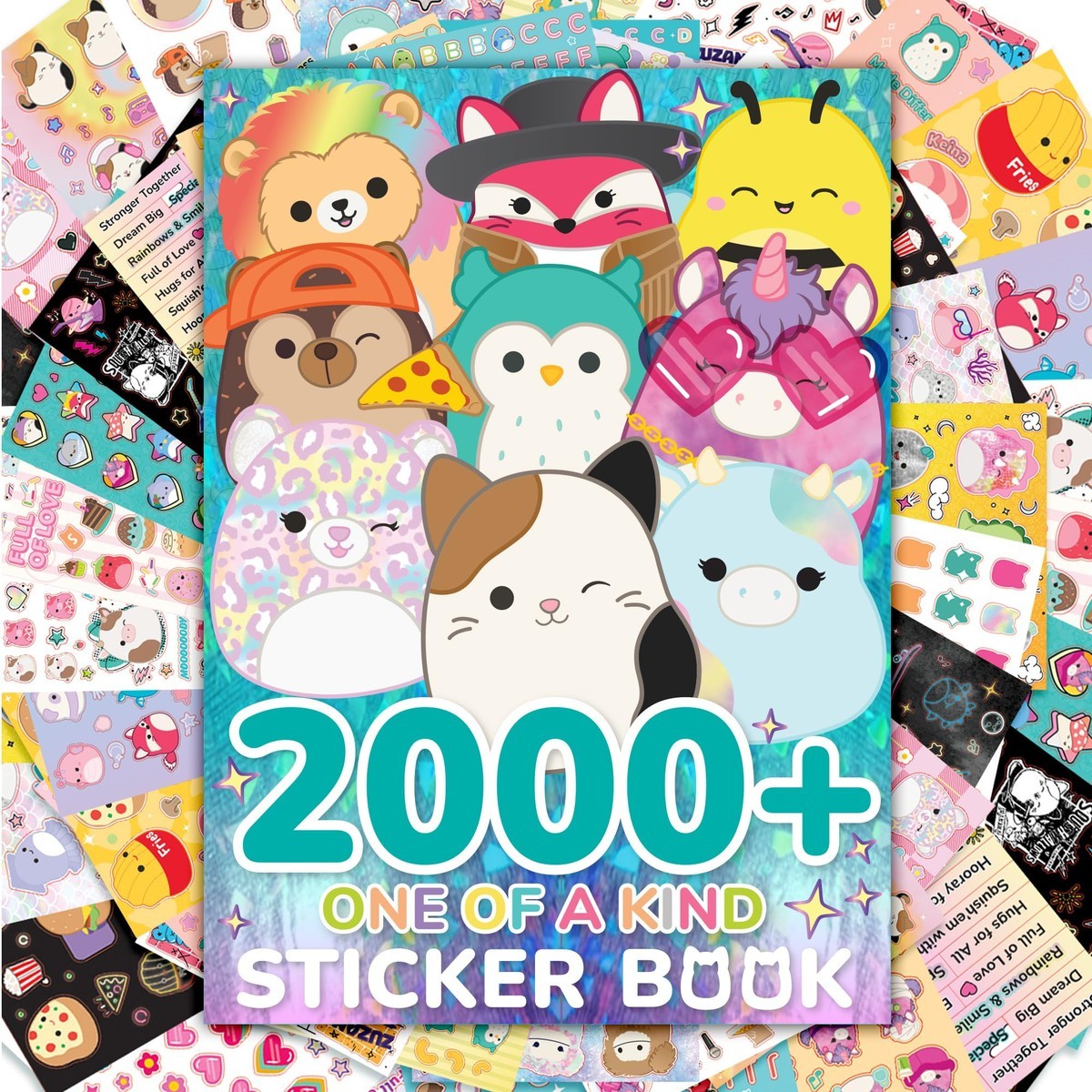 Horizon Group USA Sticker Book Large Small Sizes Squishmallows Kids Stickers