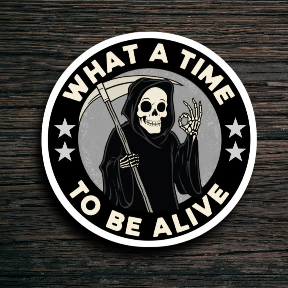 Grim Reaper Sticker Waterproof Vinyl Die Cut Glossy Matte Laminated NEW