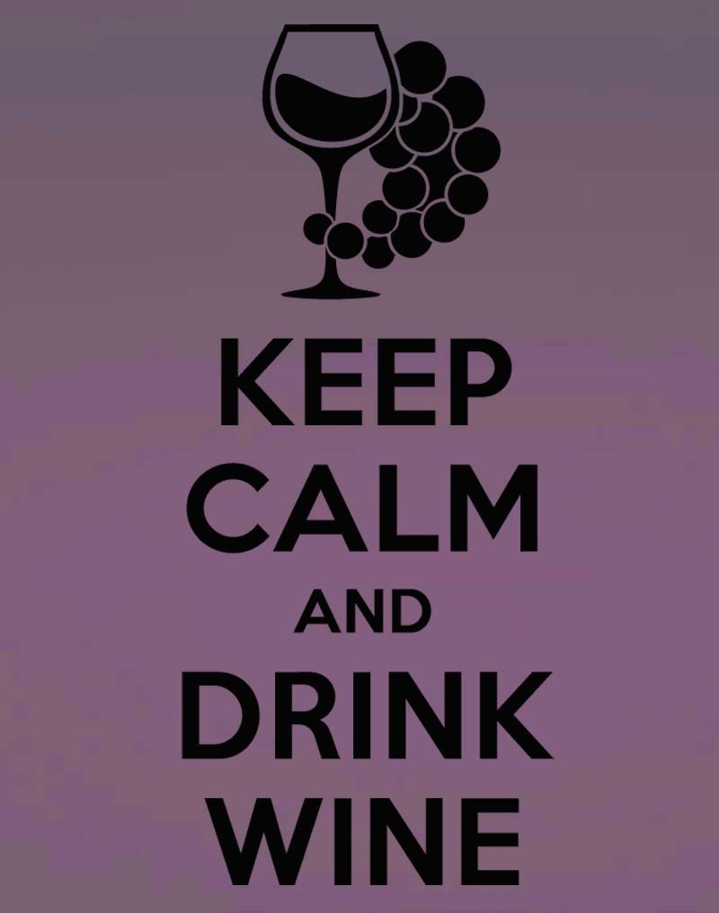 Keep Calm and Drink Wine Vinyl Wall Quote Sticker Decal 11"h x 5"w