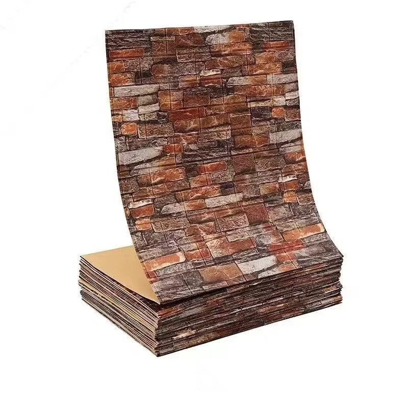 3D Self-Adhesive Brick Wallpaper – Waterproof Wall Sticker for Home Decor