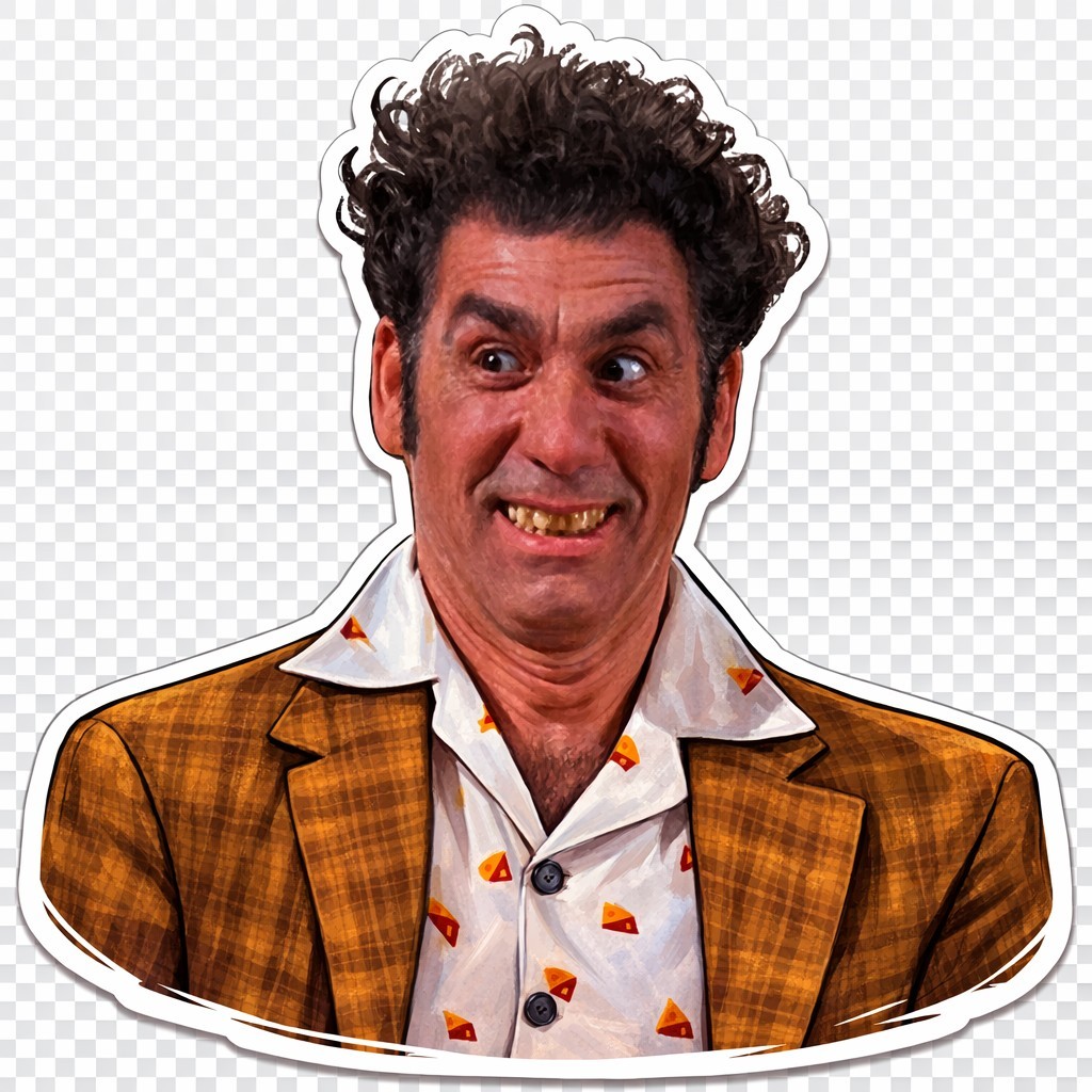 Seinfeld Kramer Cigar Vinyl Car Truck Window Laptop Sticker/Decal