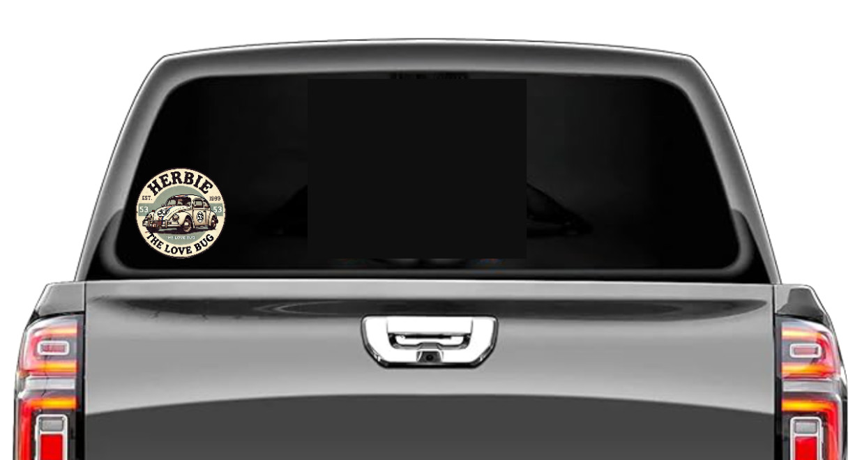 Movie – Herbie "The Love Bug" – 4" Handmade Vinyl Decal Vehicle Cooler Laptop 26