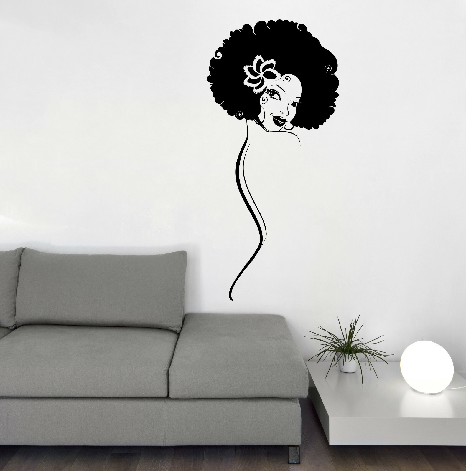Wall Sticker Vinyl Decal Portrait of African-American Woman Decor (n1235)