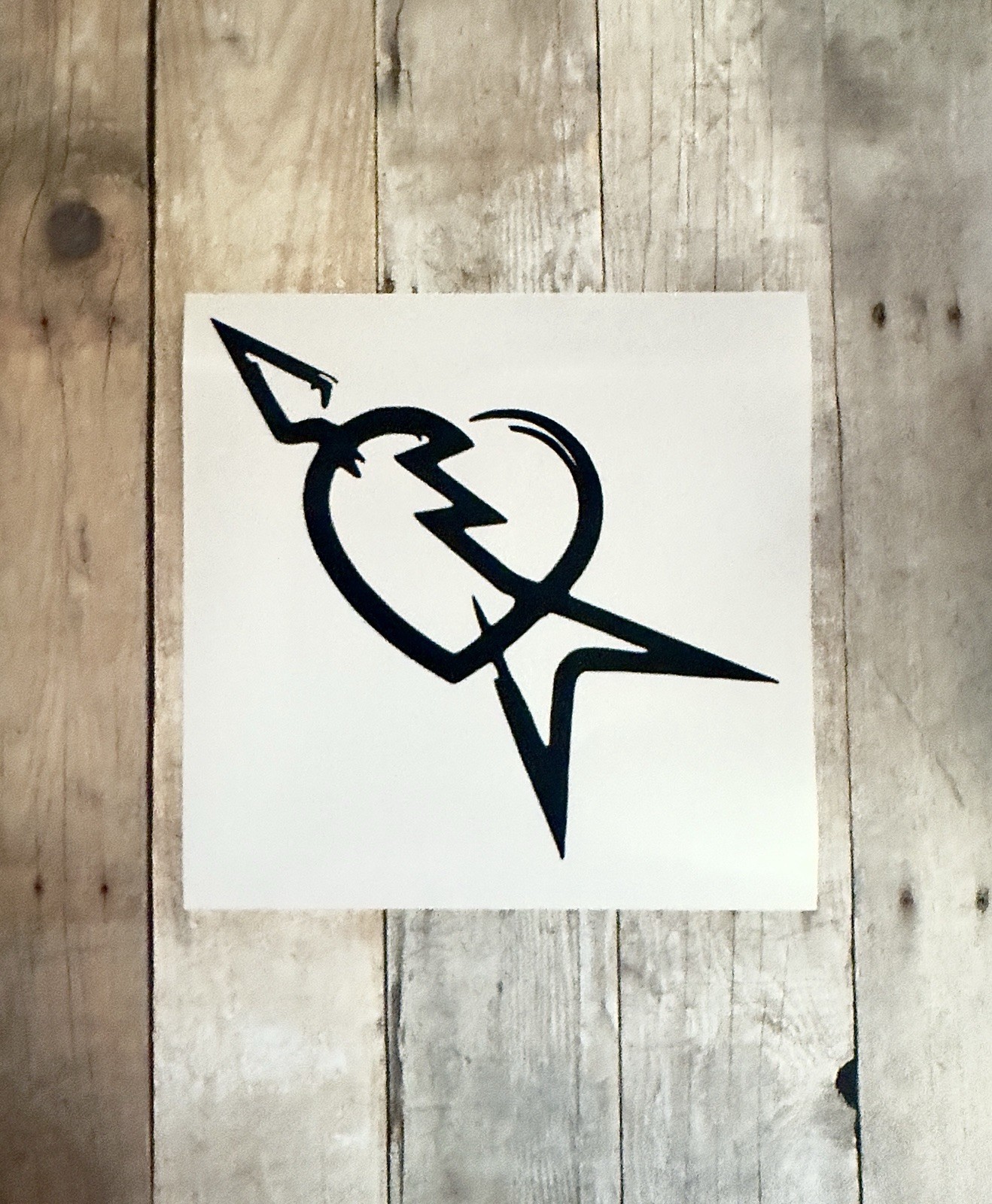 Heart Guitar Premium Vinyl Decal