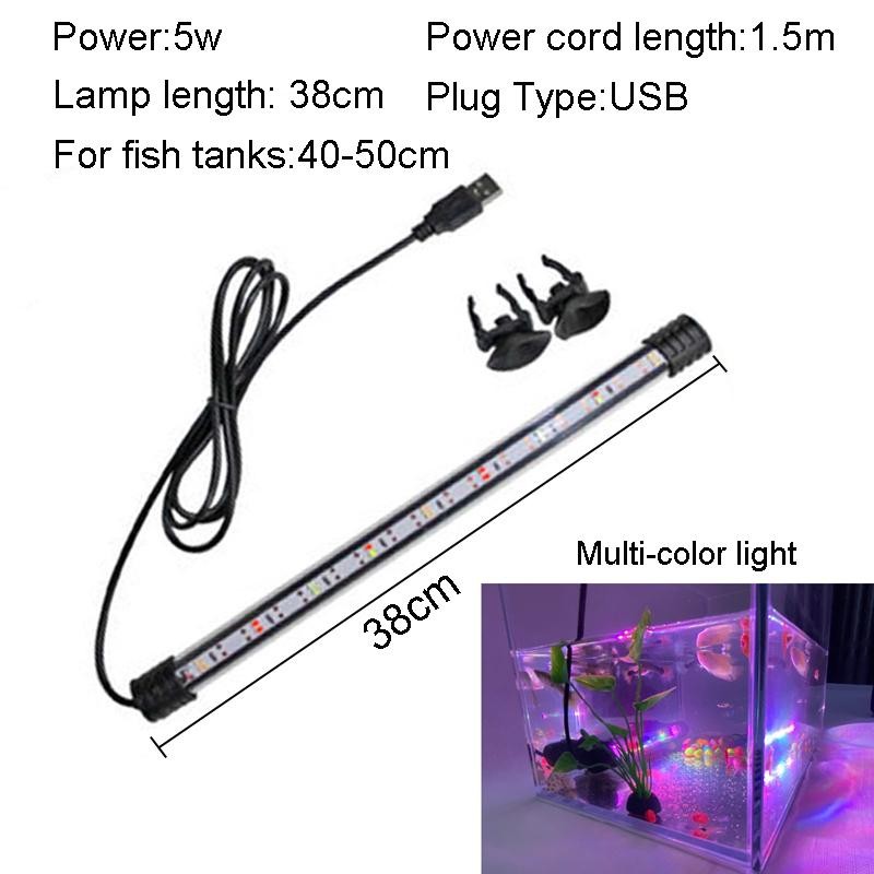 LED Aquarium Light USB Submersible Lamp 18–58cm Waterproof Fish Tank Grow