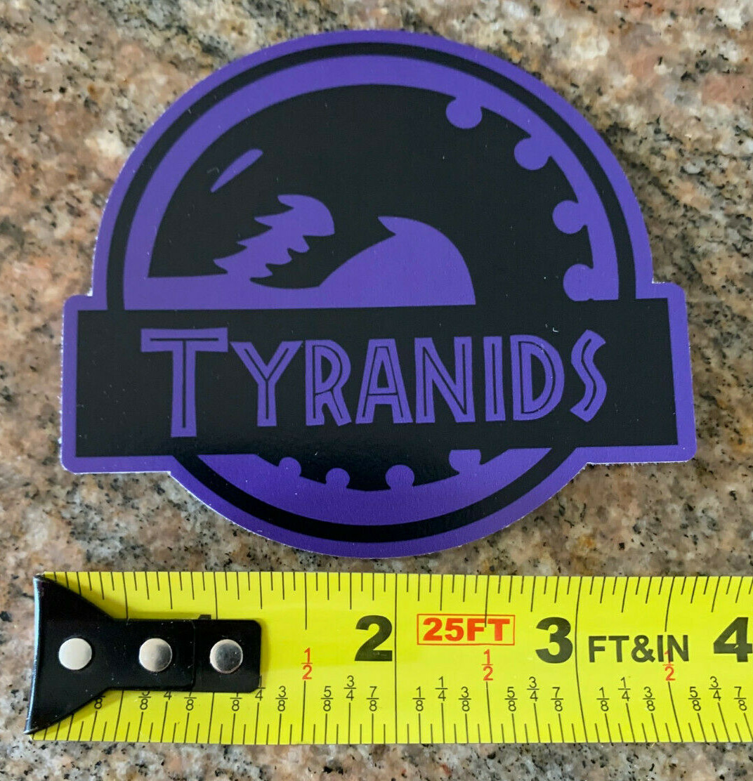 Tyranid Jurassic Park parody vinyl sticker decal