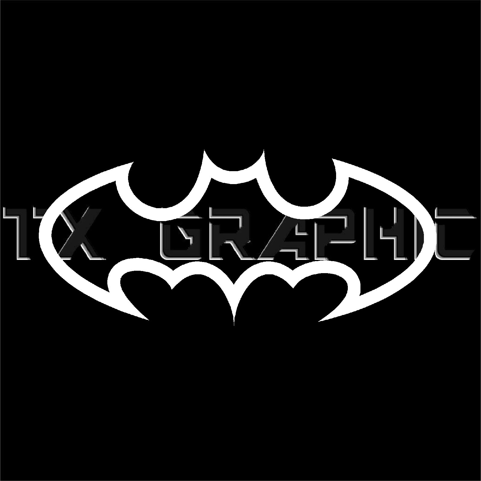 BATMAN OUTLINE DECAL VINYL LOGO SYMBOL BUMPER STICKER WINDOW