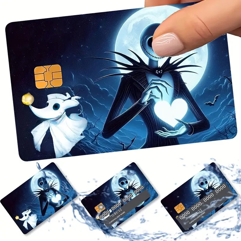 Jack Skellington Card Stickers Nightmare Christmas No Bubble Protective
