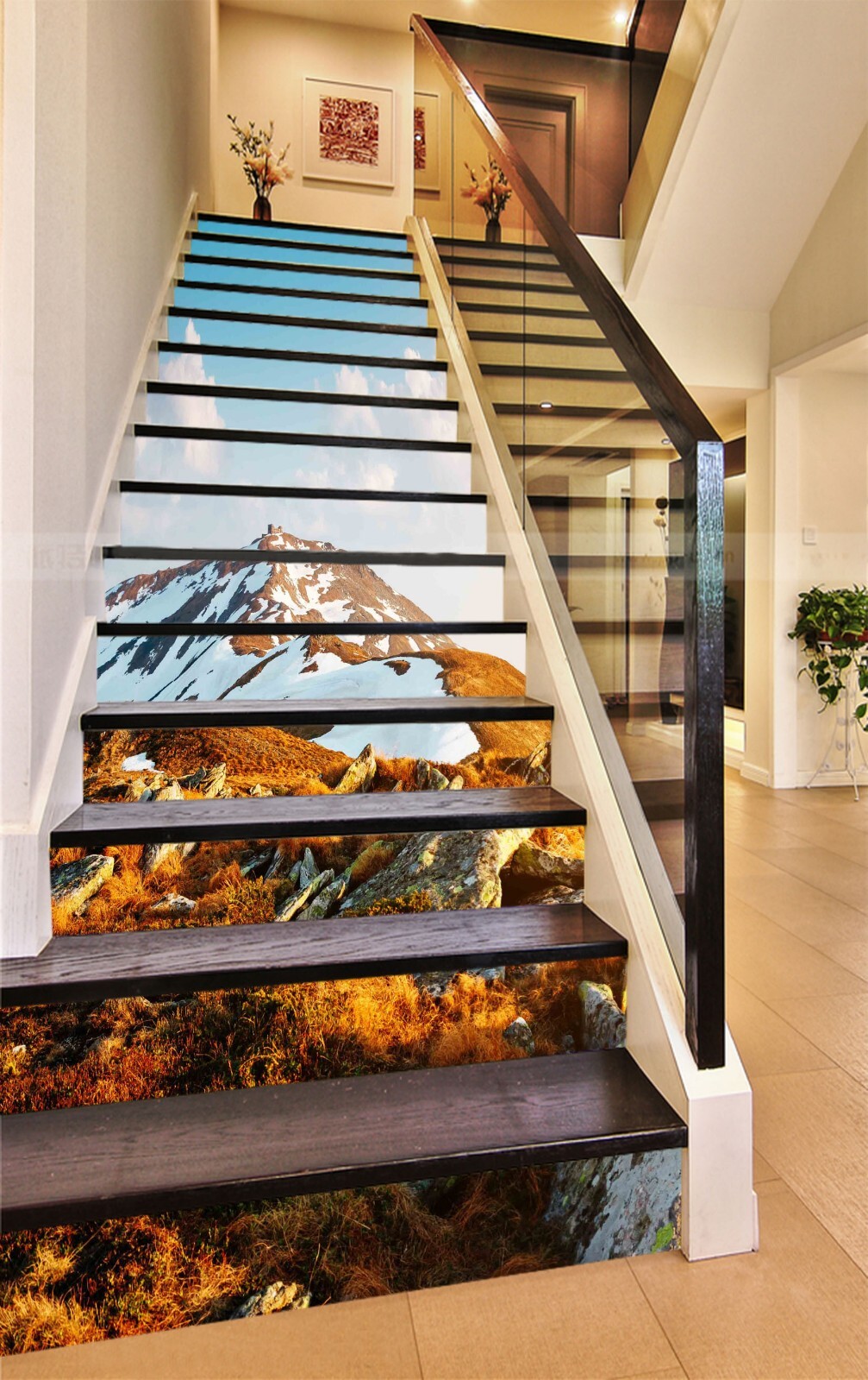 3D Snow Mountain AZ1382 Stair Risers Decoration Mural Vinyl Wallpaper Kay