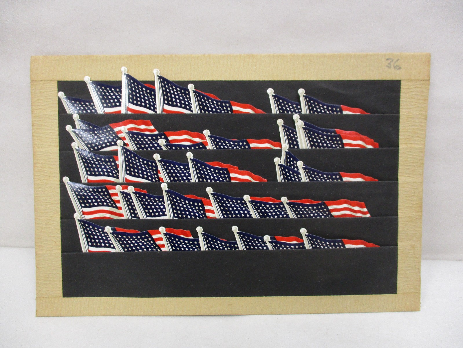 36 48 Star American Flag Stickers w/ Full Gum
