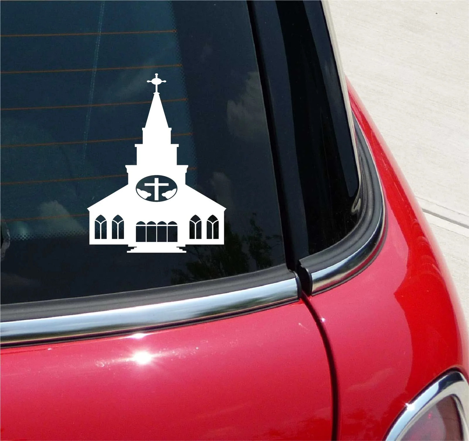 CHURCH FAITH RELIGION RELIGIOUS GRAPHIC DECAL STICKER ART CAR WALL