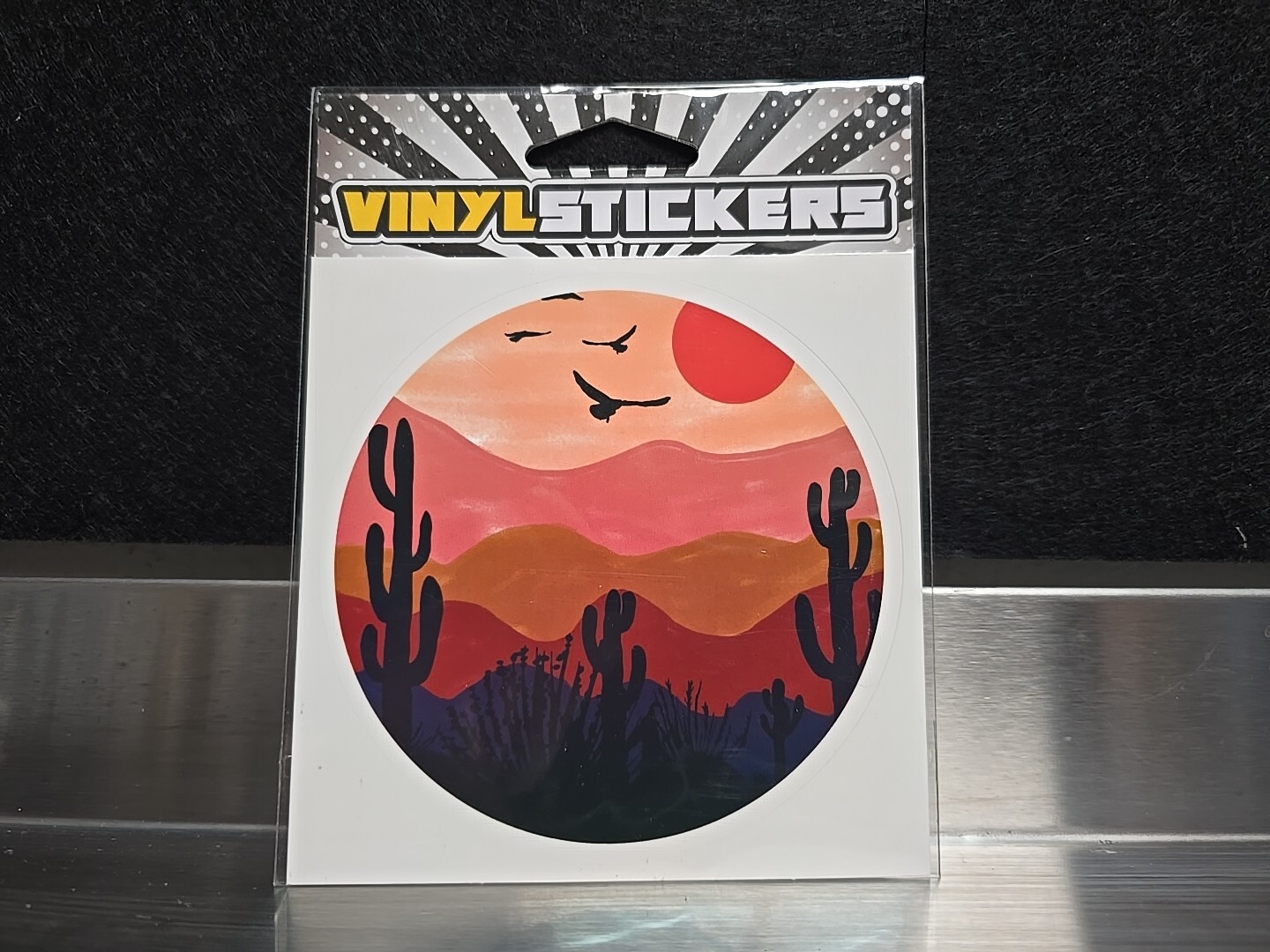 Desert Sunset Vinyl Sticker – 4in x 4in