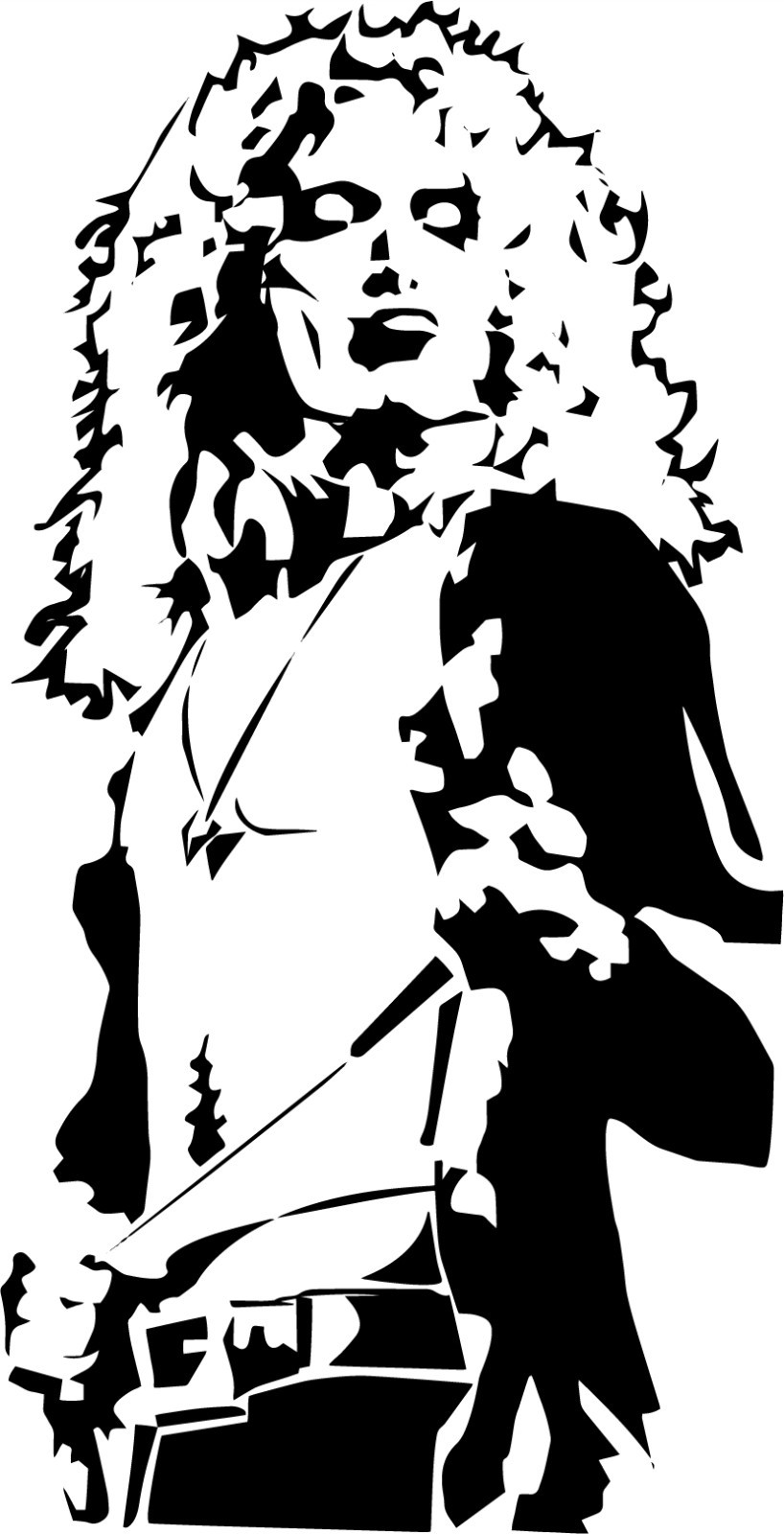 Robert Plant vinyl decal sticker led zeppelin when the levy breaks classic rock