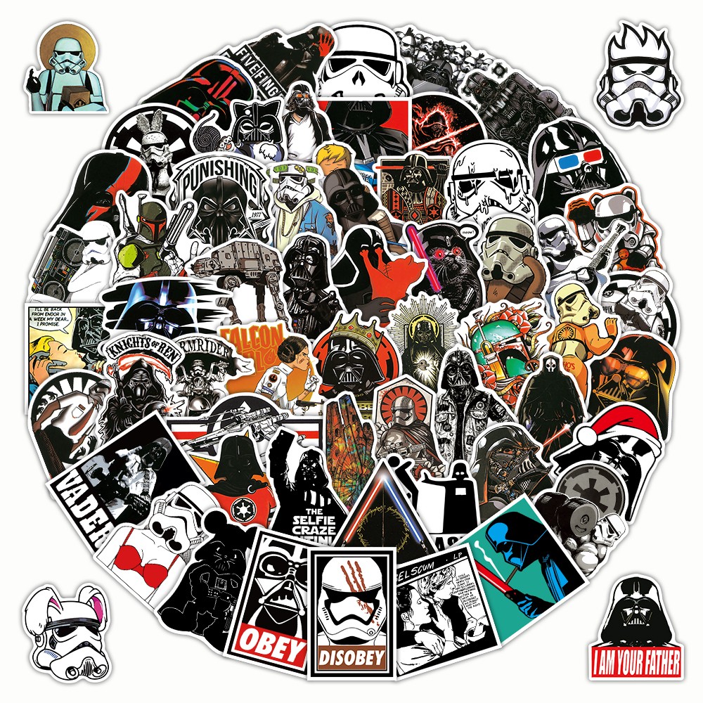 100Pcs Star Wars Stickers Bomb Laptop Skateboard Luggage Graffiti Decals Pack