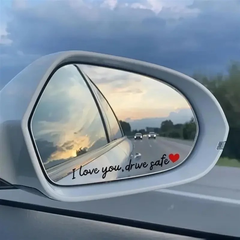3 PCS Te Amo Maneja Con Cuidado Sticker, Spanish I Love You Drive Safe Mirror