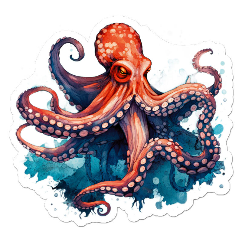 Octopus, Vinyl Decal Sticker, Indoor Outdoor, 3 Sizes, #11885