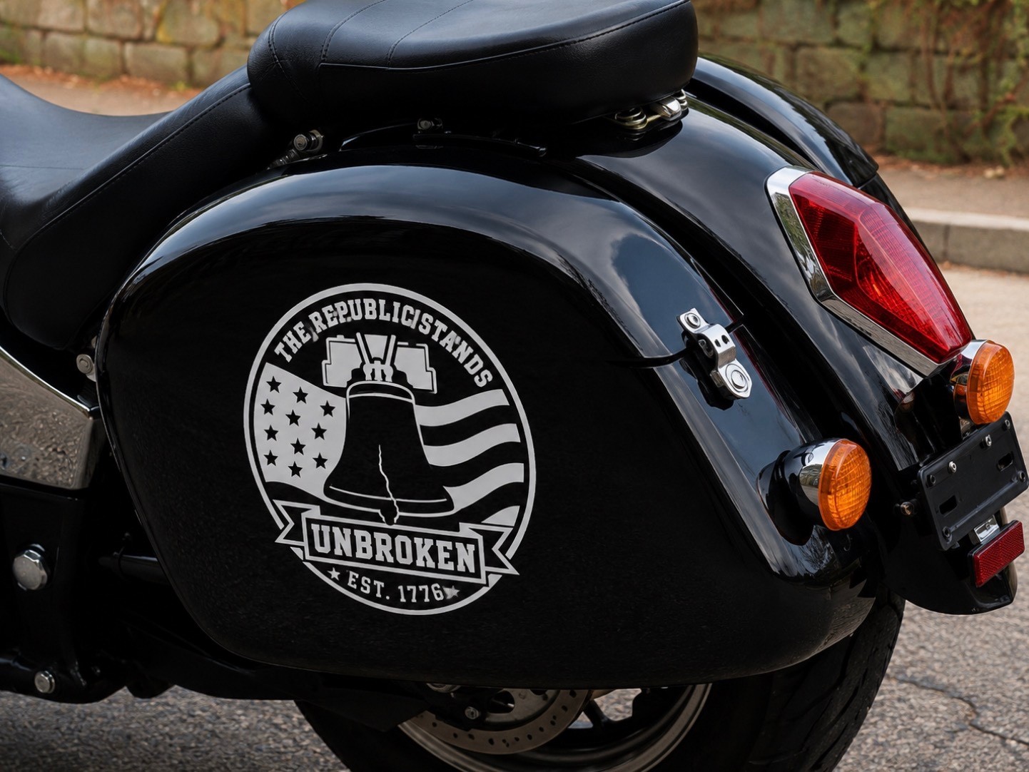 1776 Liberty Bell Vinyl Decal Sticker Patriotic American Flag USA Freedom
