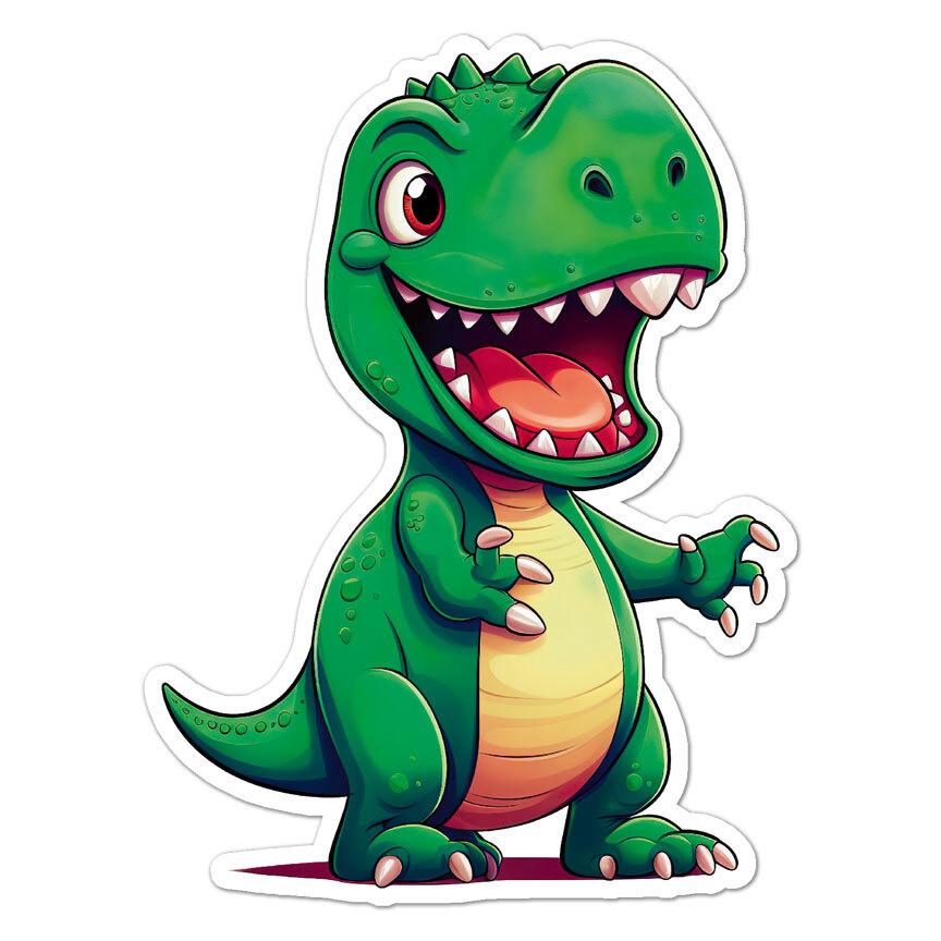 Baby Dinosaur T-Rex, Vinyl Decal Sticker, Indoor Outdoor, 3 Sizes, #9911