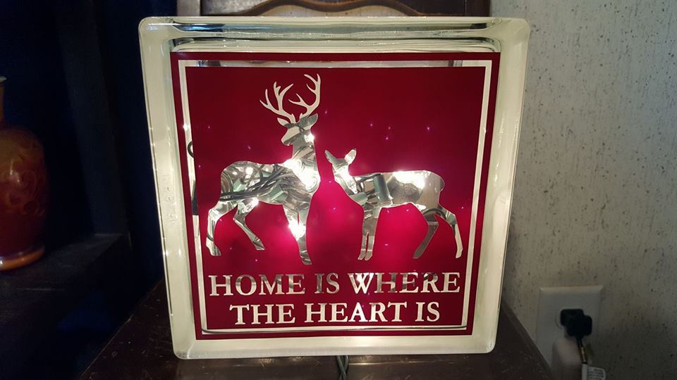 FARMER'S MARKET CUSTOM 8" CRAFT GLASS BLOCK VINYL DECAL PRIMITIVE DECOR DIY